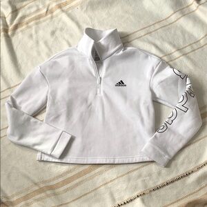 Adidas 1/4 Zip Cropped Pullover Size XS